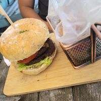Double Burger at El Veggie SV Escalón in San Salvador
