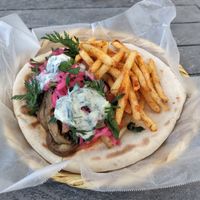 Gyros eggplant Saturday special. Yum! at El Veggie SV Escalón in San Salvador