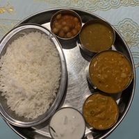 Lentil curry meal at Kaveri Madras Cuisine in Sacramento