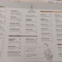 Menu at Café Friedl in Vienna