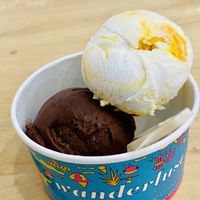 2021,OCT27- Gianduja (Chocolate Hazelnut) & Sticky Rice Mango BOTH VEGAN FLAVORS ($6 pre tax) at Wanderlust Creamery in Tarzana