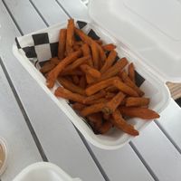 Sweet potato chips with vegan chipotle aioli   at El Bigoton in Mooloolaba