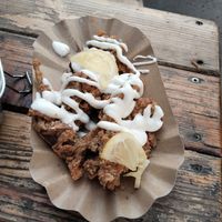 Backhendl mit Zitrone Mayo at Wiener Würstelstand in Vienna