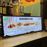 part of menu  at Wiener Würstelstand in Vienna