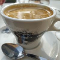 Cafe con leche de soja at Alquería in Xirivella