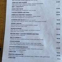 Part of the menu   at Steamship Grill & Bar in Victoria