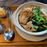 Claypot rice with tofu (boring aswell)  at Hǎo in Vienna