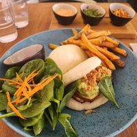 Lunch menu with tofu baos at BAO MeBu in Vienna