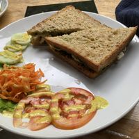 Vegan sandwich. Ok    at Dreamer's Cafe in Auroville