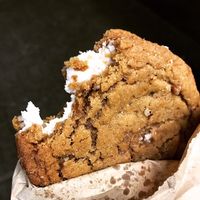 Yummy vegan cookies stuffed with peanut butter cream! at Ms. Cupcake in South West London