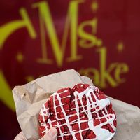 Red velvet cookie at Ms. Cupcake in South West London