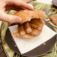 Sausage bao at The Willow Tree Cafe in Brixworth