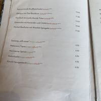 Menu as of 10/2023  at Market in Vienna