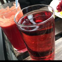 elder/cranberry lemonade at Der Kleine Vegetarier Zwei in Braunschweig