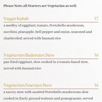 Vegetarian options can be made vegan without butter at Pomegranate On Main in Greenville