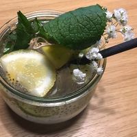 huang lu (lemonade with cucumber, chia, mint and aloe)  at laolao in Vienna