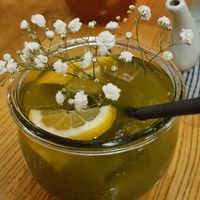 The presentation😄Mo Cha Icetea (w/ lemongrass) at laolao in Vienna