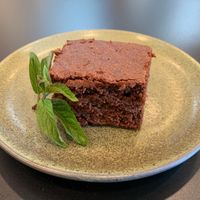Brownie at Ants on a Log Cafe in Corvallis