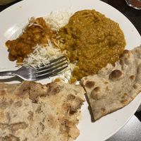 Chana masala and yellow Dahl   at Black Pepper Indian Restaurant in Mosgiel