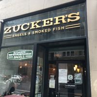 Front entrance, at Zucker's Bagels in New York City
