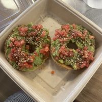Avocado toast bagel  at Zucker's Bagels in New York City
