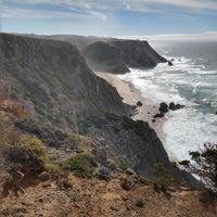 Dramatic cliffs near Colina Flora at Colina Flora in Colares