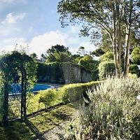 This is the beautiful view on the pool of colina flora   at Colina Flora in Colares