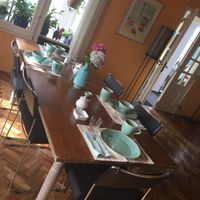 Breakfast table  at Colina Flora in Colares