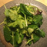 Green salad with yuzu dressing at Õtaka in Sao Miguel