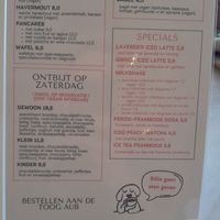 Menu at Wolf Coffee in Lommel