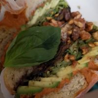 Filled tasty bagels cut in half at Yeastie Boi in Helsinki