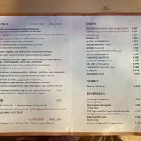 Menu  at Tabule Rasa in Corfu
