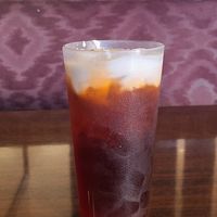 Thai ice tea with coconut milk at Palm Thai Cuisine in Lake Elsinore