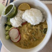Vegan curry  at Food for Thought Cafe in Joshua Tree