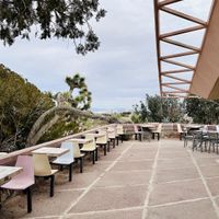 Outdoor patio    at Food for Thought Cafe in Joshua Tree