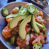 Cauliflower nachos which no chips. at Luchador Urban Taqueria in Pomona