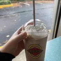 vegan chocolate shake with coconut whip cream  at Fatburger in Redmond