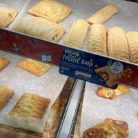 Vegan festive slice and sausage rolls at Greggs in Maidstone