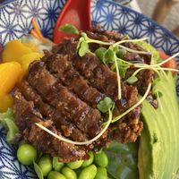 Vegan poke bowl with beyond meat   at MoschMosch in Heidelberg