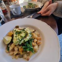 Vegan hash bowl at Jet Black Jewel Cafe Bar in Whitby