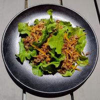 Three Lil Lettuce Wraps. Vegan and very good! at Ollie in Ypsilanti