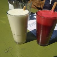 Fresh juices at Alchemist Garden in Amsterdam