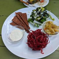 Rainbow plate at Alchemist Garden in Amsterdam