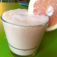 Pink Grapefruit Smoothie at Alchemist Garden in Amsterdam