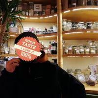 Part of the (medicinal) spice cabinet at Alchemist Garden in Amsterdam