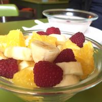 Homemade Coconut Yoghurt & Fruit at Alchemist Garden in Amsterdam