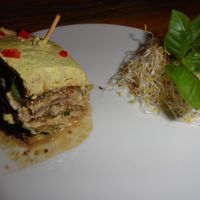 Raw lasagna at Alchemist Garden in Amsterdam
