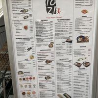 Clearly labeled vegan items on the menu  at Tozi in Vienna