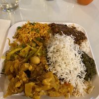 Vegan buffet options   at Gokul Indian Restaurant in St Louis