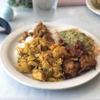 This was a delicious plate I put together. at Gokul Indian Restaurant in St Louis